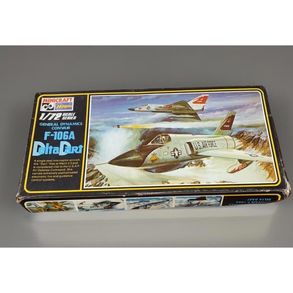 Hasegawa Minicraft General Dynamics Convair F-106A 1/72 Scale Model Kit 1977